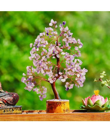 Amethyst Tree of Life Money Tree Feng Shui Decor | Positive Energy Crystal Tree | Spiritual Amethyst Gift | Chakra Tree | 10-12 Inch (Copper Wire) - Buy Online on GoSupps.com