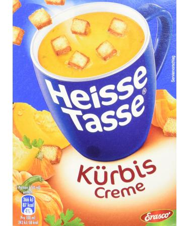 Hot cup of pumpkin cream with croutons 3 bags of 0.15 l each pack of 12 (12 x 450 ml)