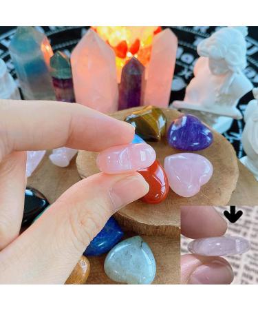 Xiannvxi 10 PC Rose Quartz Heart Healing Crystals Set - Perfect Valentine s Day Gift for Mom - Natural Polished Gemstones - Buy Online on GoSupps.com
