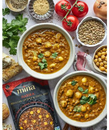 Mina Harira Moroccan Chickpea & Lentil Soup - Plant Based Protein, Vegan, Gluten Free - 10 oz - Buy Online on GoSupps.com
