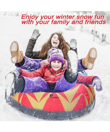PHETEA Foldable Inflatable Snow Tube for Sledding | Heavy Duty Towable Tube for Adults | Commercial Grade | Red - Buy Online on GoSupps.com