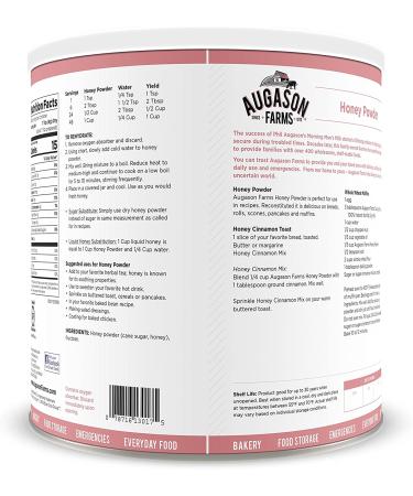 Augason Farms Honey Powder 3 LBS - Premium Quality Instant Honey Mix - Buy Online on GoSupps.com