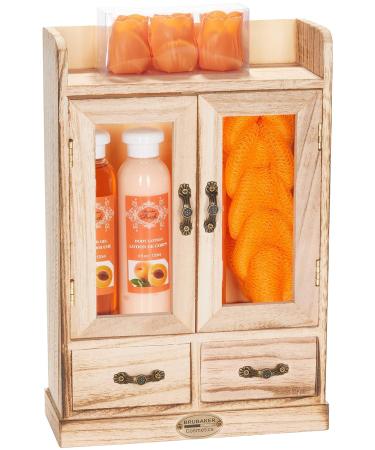 BRUBAKER Cosmetics Bath and Care Set - Peach in Wooden Cabinet | International Shipping Available - Buy Online on GoSupps.com