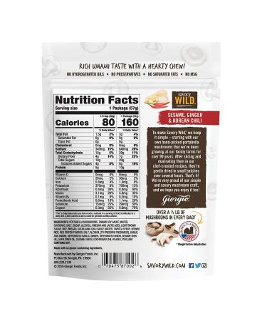 Vegan Portabella Mushroom Jerky | Gluten Free Non-GMO | Sesame Ginger Korean Chili Flavor - Buy Online on GoSupps.com