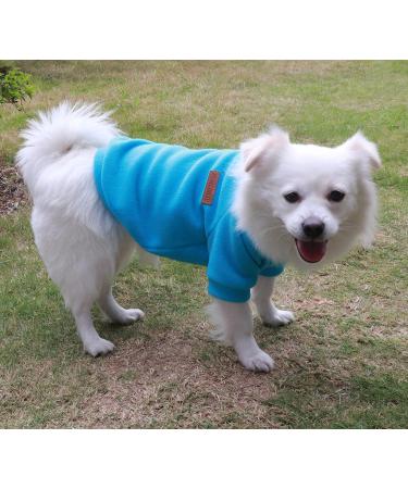 Shop Hualisiji XL Dog Sweater - Fleece Sweatshirt for Small Dogs | Warm Light & Soft - 2PCs Blue & Gray - Buy Online on GoSupps.com