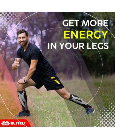 Calf Compression Sleeves for Men Women - Footless Compression Socks - Shin Splints Varicose Vein Treatment for Legs - Pain Relief Braces & Supports - Best Wide Leg Sleeve for Running - Buy Online on GoSupps.com