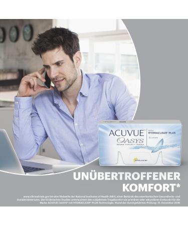 Buy Acuvue Oasys 2-Week Contact Lenses -6.00 DPT BC 8.4 | UV Protection & All-Day Comfort | 12 Lenses for Day & Night Wear - Buy Online on GoSupps.com