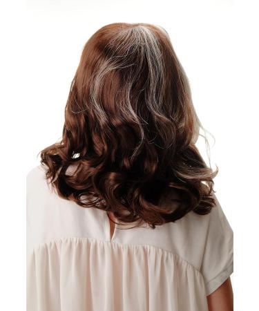 Buy Wig Me Up GFW2469-33 | Extravagant Women's Wavy Shoulder Length Wig in Mahogany Brown & White Blonde | 40 cm Middle Parting | International Shipping - Buy Online on GoSupps.com