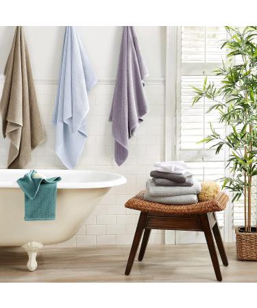 Acacia Collection 100% Cotton Quick-Dry Washcloths 12-Pack - Popcorn Weave, Ultra-Absorbent, Optic White - Buy Online on GoSupps.com