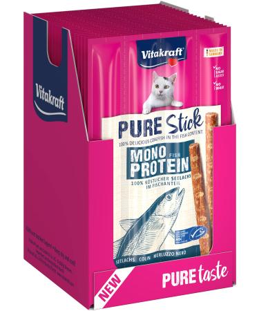 Vitakraft Pure Stick sticks with pollock cat snack also suitable for nutritionally sensitive animals (20x 4 pieces)