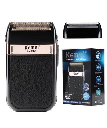 KEMEI Foil Shaver for Men Waterproof Razor Shaver Cordless Electric Rechargeable Shavers Trimmer Razors Blade Washable Grooming Razor Black - Buy Online on GoSupps.com