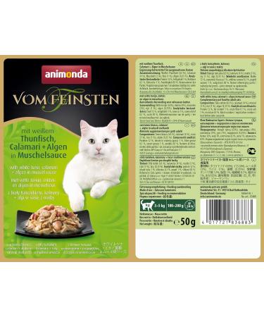 Animonda Adult Cat Food - Premium Wet Food with White Tuna Calamari & Algae in Sauce | 18 x 50g - International Shipping Available - Buy Online on GoSupps.com