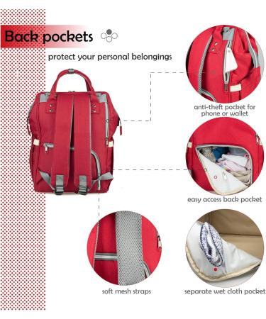 NEVEQ Baby Wrap Backpack - Waterproof Multi-Compartment Travel Diaper Bag with Large Capacity for Parents - Buy Online on GoSupps.com