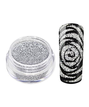 Glitter Powder Silver - Nail Art Nail Art Nail Design