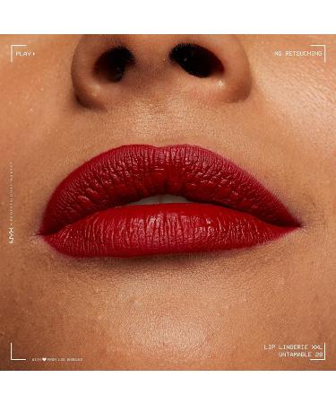 Nyx Lip Lingerie XXL Matte Liquid Lipstick in Untamable Brick Red - 0.13 Fl Oz - Buy Online on GoSupps.com
