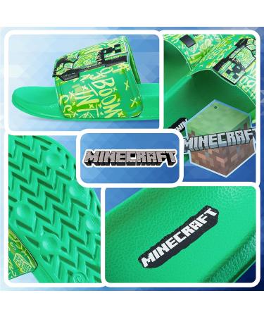 Buy Minecraft Flip-Flops for Kids - Unisex Green Swimming Shoes & Creeper Sandals 34/35 EU - Buy Online on GoSupps.com