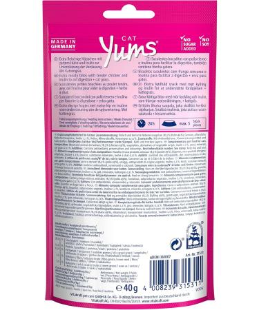 Vitakraft Cat Yums Chicken Snacks & Cat Grass 40g Pack | Premium Cat Treats for Happy Healthy Cats - Buy Online on GoSupps.com