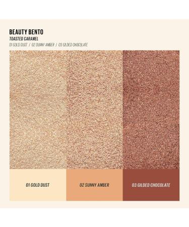 Kaja Eye Bento Collection - 03 Toasted Caramel | Bouncy Eyeshadow Trio | Gilded Bronze Tones | Travel Size 0.03 Oz | 2019 Allure Best of Beauty Award - Buy Online on GoSupps.com
