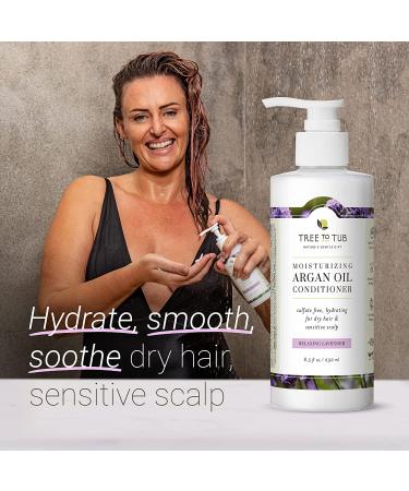 Tree To Tub Moisturizing Conditioner - Hydrating Sulfate-Free Argan Oil, Vegan Hair Moisturizer with Organic Coconut Oil & Lavender 8.5 Fl Oz - Buy Online on GoSupps.com