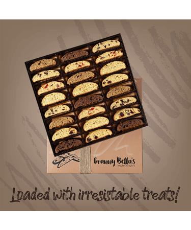 Granny Bellas Artisan Biscotti Food Gift Baskets 24 Gourmet Italian Cookies Prime Gifting for Fathers Day Birthday Valentines Get Well Sympathy Kosher Cookie Gifts for Men Women Families 24 Count (Pack of 1) - Buy Online on GoSupps.com