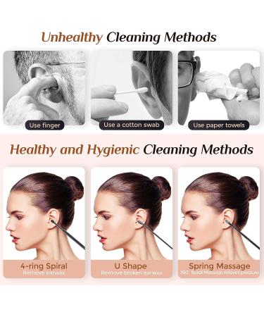 6 Piece Ear Wax Removal Kit - Portable Anti-Itch Cleaner Tool with Detachable Ear Picking Box - Safe & Healthy - Practical Cleaning Tool for Family (Black) - Buy Online on GoSupps.com