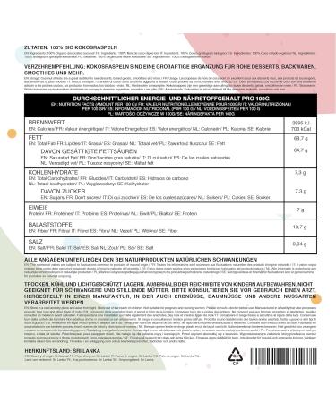 Buy Organic Coconut Ribs (500g) Unsweetened Unroasted Pure Coconut Flakes | 100% Natural & Vegan Snacks Globally Shipping - Buy Online on GoSupps.com