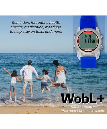 WobL Waterproof Vibrating Alarm Countdown Timer Watch - Small Size, 9 Alarms, Blue - Ideal for Sports, Medicine, Meetings, and Potty Reminders - Buy Online on GoSupps.com