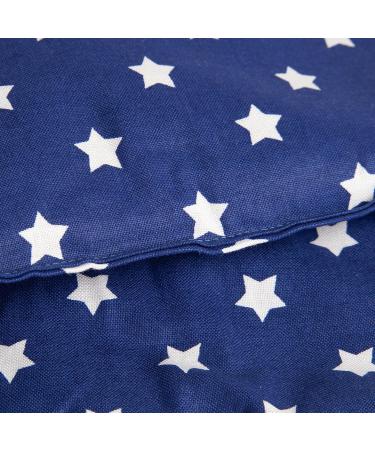 Rapeseed Pillow 20x50cm - Large 3-Chamber Heat Pad & Grain Pillow in Stars Blue - Perfect for Relaxation - Buy Online on GoSupps.com