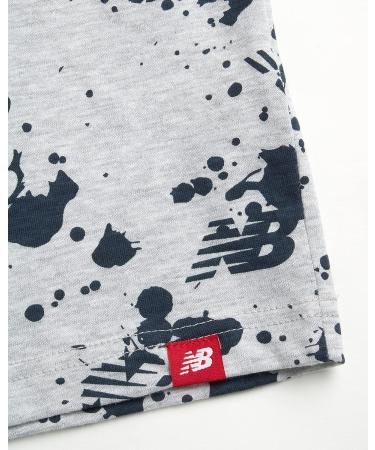 New Balance Boys' Short Sleeve Graphic Logo Tee - Grey Splatter, Size 14-16 - Buy Online on GoSupps.com