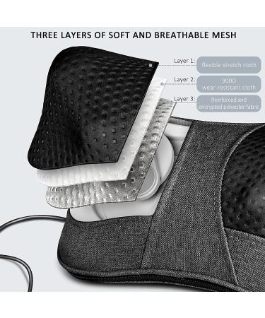 Shiatsu Back Massager with Heat - Perfect Gift for Christmas, New Year, Mother's Day, Father's Day, Birthday - Relieve Back and Neck Pain, Soothe Sore Muscles - Gray - Buy Online on GoSupps.com