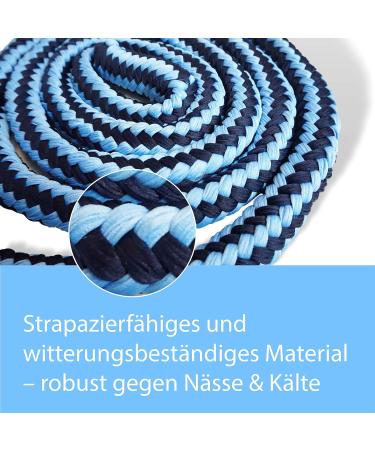 Premium Knitting Panic Hooks for Horses - Stylish Tiebar Trick Leashes for Ponies Donkeys & Goats (Light Blue/Blue) - Shop Internationally - Buy Online on GoSupps.com