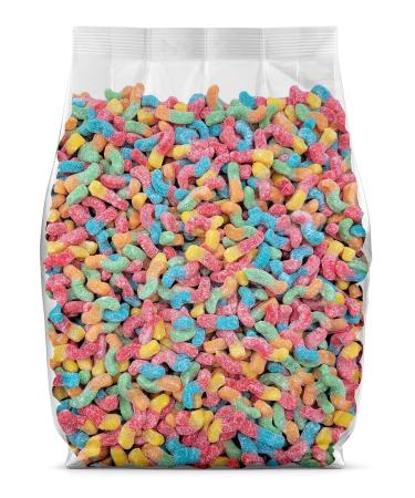 Yummy Chew Mini Sour Brite Crawlers Gummy Candy - 5lb Bulk Sour Gummy Worms - Mini Sweet and Sour Candy - Mini Sour Worms - Bulk Candy Bag 