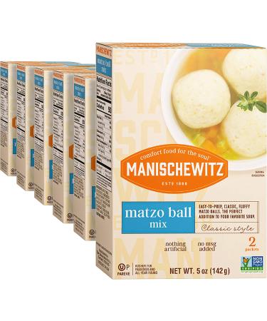 Manischewitz Matzo ball Mix Non GMO KFP 5 Oz. Pack of 6.