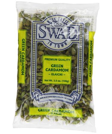 Swad Cardamom Indian Grocery Spice, Pods Green, 3.5 Ounce