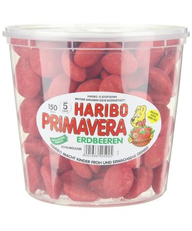 Buy Haribo Primavera Strawberries Tin - 150 Pieces 1.05kg | International Shipping Available - Buy Online on GoSupps.com