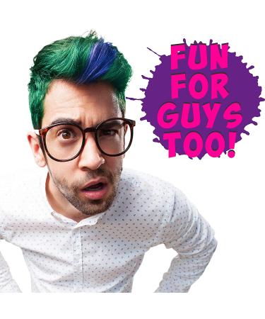 Blue Squid Hair Chalk Combs for Girls | Temporary Vibrant Hair Color | Washable Dye | Teenage Girls Gifts | 16 Piece Set with Glitter Tattoo | Ages 6-12 - Buy Online on GoSupps.com