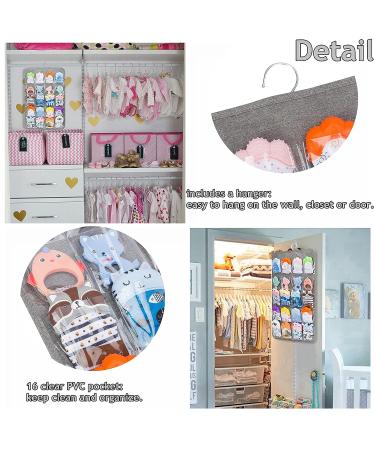 Hanging Baby Teething Mitten Organizer Storage | Teething Mitt Display Stand - Grey | Holds 8 Pairs - Newborn Teething Mittens - Buy Online on GoSupps.com