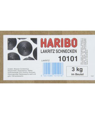 Buy Haribo Liquorice Snails - 3 kg Pack | International Shipping Available - Buy Online on GoSupps.com