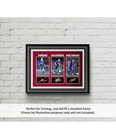 Barcelona Legends Signed A4 Photo Print - Messi Suarez & Neymar - Perfect Football Gift - Buy Online on GoSupps.com