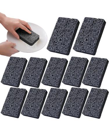 Kitchen Sponge Dish Sponge 12Pcs Non-Scratch Scrub Sponge Absorbent Kitchen Sponges Quick Foaming Dish Scrubber Pads for Effortless Cleaning Dishes Pots Pans Black - Buy Online on GoSupps.com