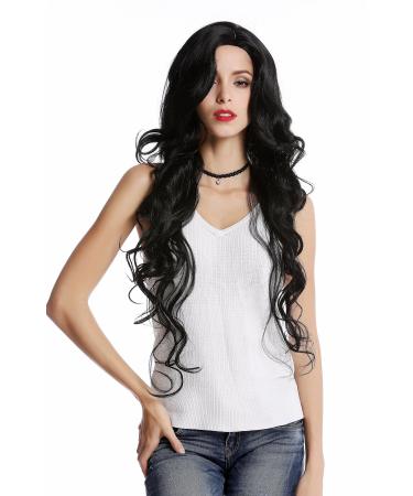 WIG ME UP - GF-W2080-1 wig ladies wig very long jet black middle parting wavy