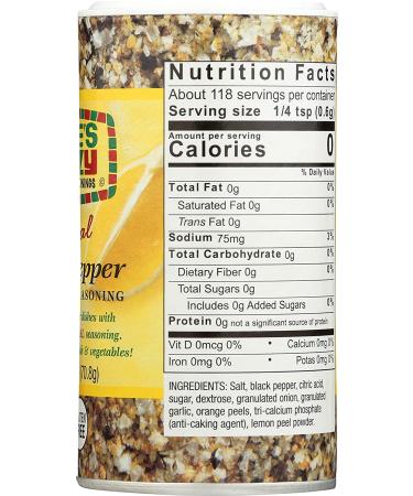 Jane's Krazy Seasonings Lemon Pepper Marinade & Seasoning - 2.5 oz - Flavorful Mixed-Up Spice Blend - Buy Online on GoSupps.com