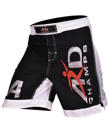ARD New Extreme MMA Fight Shorts UFC Cage Fight Grappling Muay Thai Boxing Black Small