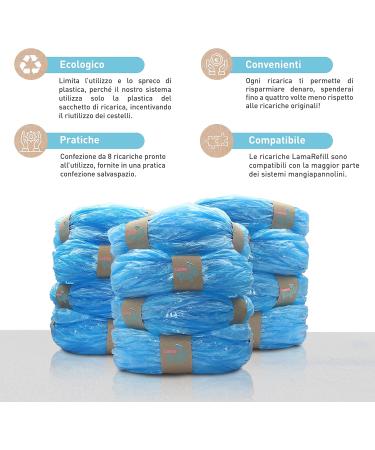 Buy Baby Lama 12 Refilling Films for Tommee Tippee Twist & Click | Odorless Simplee Sangenic Tec Refill (12 Pack) - International Shipping Available - Buy Online on GoSupps.com