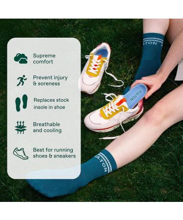 Fulton Women's Shock Absorbing Insoles with High Impact Arch Support - Custom Molding Cork Inserts for Plantar Fasciitis Relief - Women's Size 8 - Buy Online on GoSupps.com