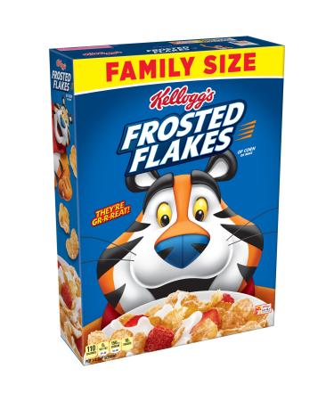 (Discontinued by Manufacturer)Kellogg's Frosted Flakes Breakfast Cereal, Family Size, 26.8 Ounce Box