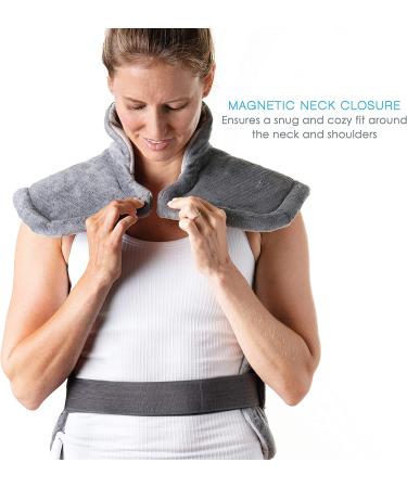 Pure Enrichment PureRelief XL Heating Pad for Back & Neck - Heat Therapy for Muscle Pain, Cramps, and Sore Muscles - 4 Heat Settings - Auto Shut-Off - Gray - Buy Online on GoSupps.com