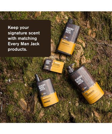 Every Man Jack Sandalwood Soap Bar for Men - Deep Cleansing & Hydrating Body and Hair Care with Shea Butter, Aloe Vera, Glycerin - 3 Pack - Buy Online on GoSupps.com