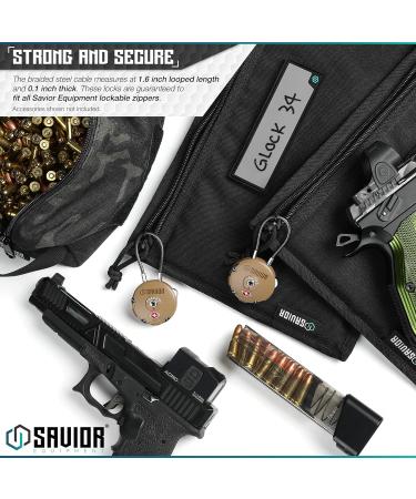 Savior Equipment Quality TSA Approved 3 Digit Combination Cable Travel Luggage Locks for Rifle Bag Firearm Gun Case Accessories Ammo Boxes Outdoor Storage - Olive Drab Green - Buy Online on GoSupps.com