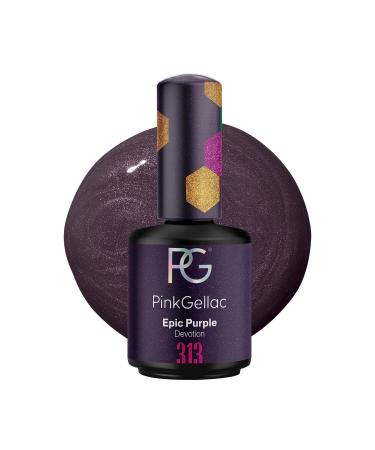 Pink Gellac UV gel nail polish - 313 Epic Purple 15 ml - Shellac nail polish purper - Simple application gel lacquer - nail gel UV for 14 days of beautiful nails - UV nail polish Made in Holland - Buy Online on GoSupps.com